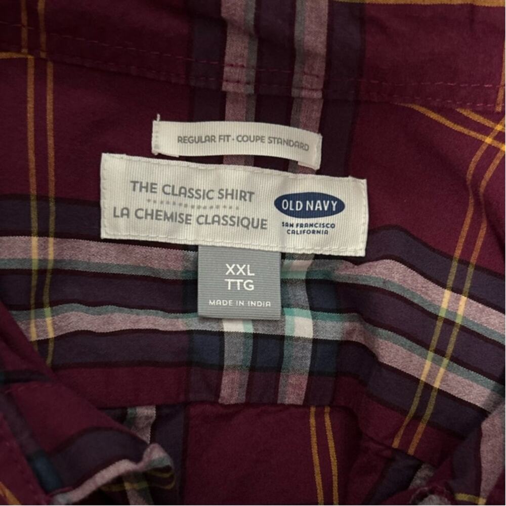Old Navy Men's The‎ Classic Shirt Regular Fit Long Sleeve Button Down Size XXL - Picture 3 of 5